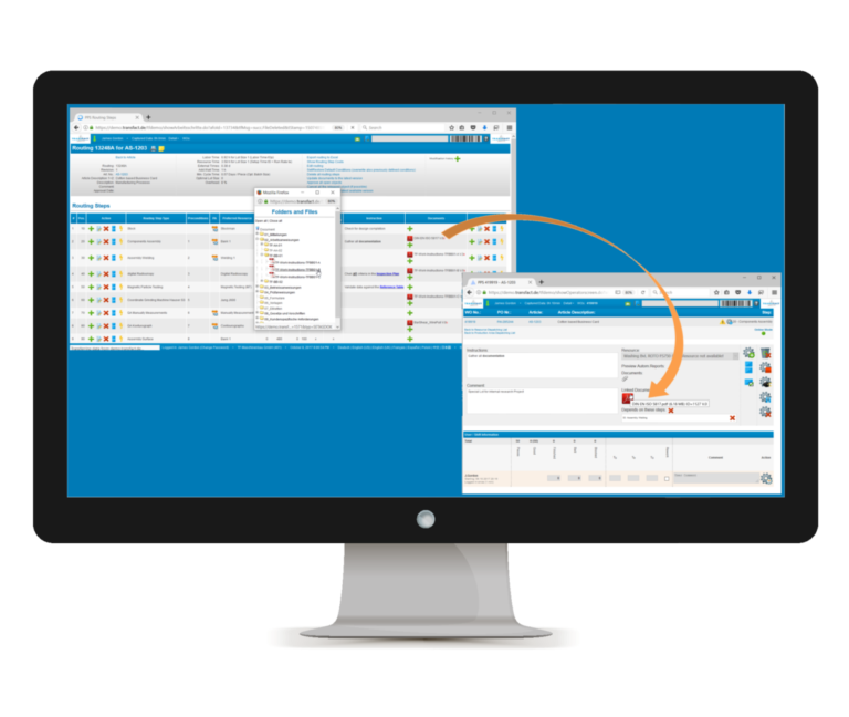 Transfact DMS integration with Production Transfact DMS Integration in die Produktion
