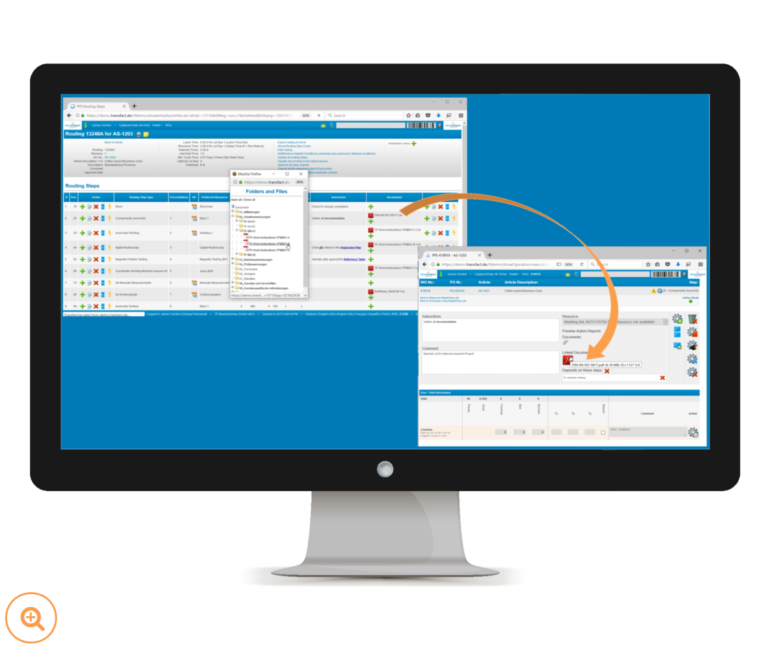 Transfact DMS Integration in die Produktion