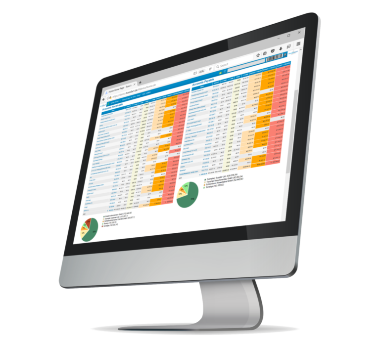 Transfact Finance Accounts Payable & Receivable Dashboard Transfact - Debitoren- und Kreditorenkonten