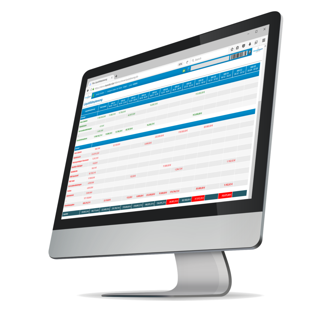 Transfact Finance Liquidity Planning Transfact - Finanzen Liquiditätsplanung